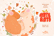 Сute rats - graphic clipart, an Illustration by LaVika (Thumbnail 1 of 13)