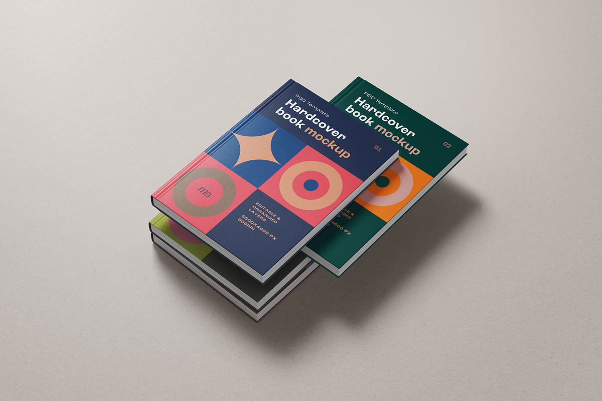 Hardcover Mockup Set, a Print Template by mockupatelier (Photo 8 of 13)