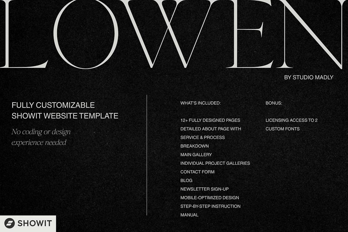 Lowen Showit Website Template, an App Template by Studio Madly (Photo 2 of 5)