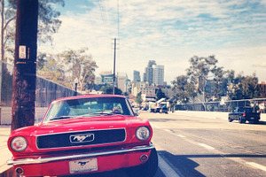 California Mustang Car Street Photo