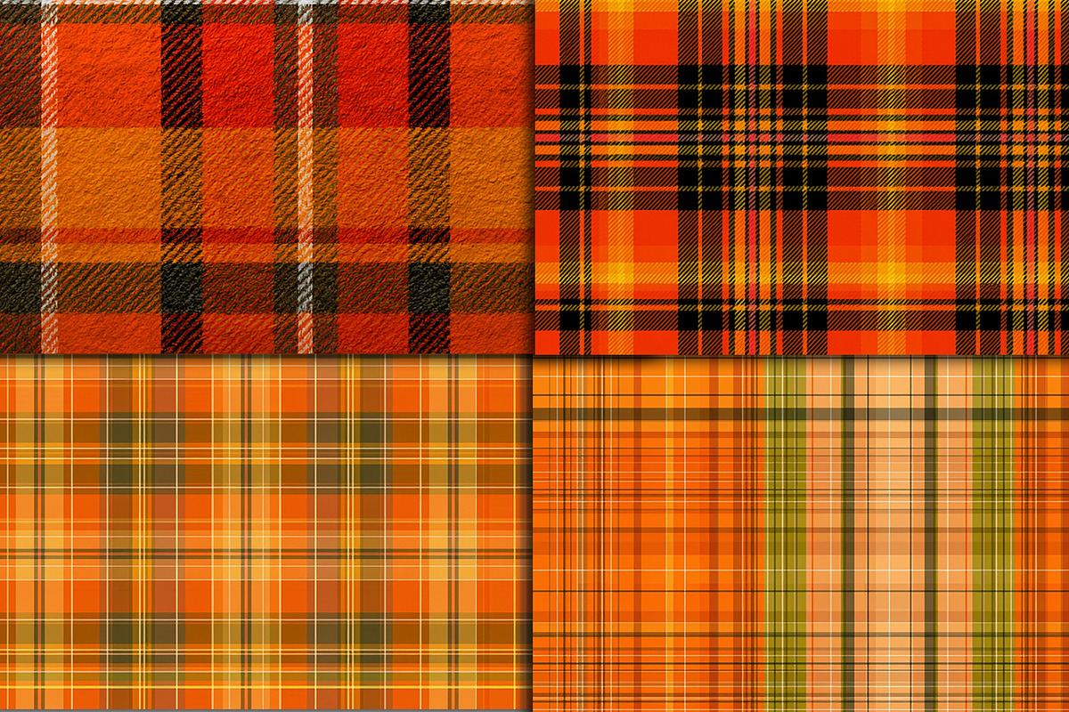 Orange Plaid Halloween Paper 12x12, a Texture Illustration by Area (Photo 16 of 17)