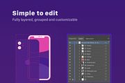 Minimal Flat iPhone 11 Vector Set, an Illustration by 80.design (Thumbnail 5 of 6)
