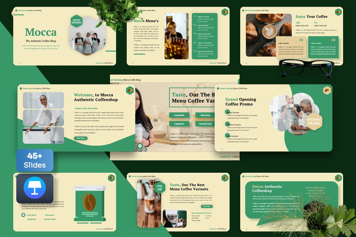 Mocca - Coffee Shop Keynote, a Presentation Template by Dhabee (Photo 1 of 8)
