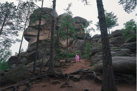 Woman in Pink Raincoat Enjoying, a Nature Photo by Jan Jack Russo Media