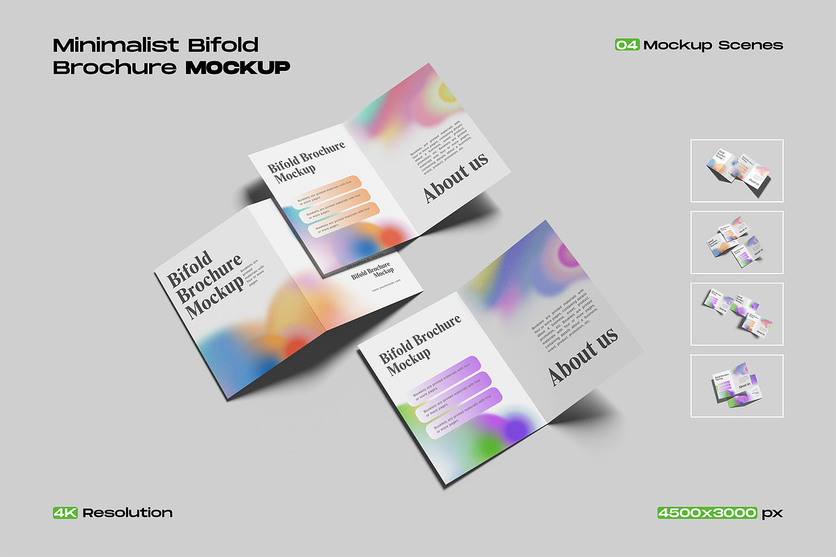 Minimalist Bifold Brochure Mockup