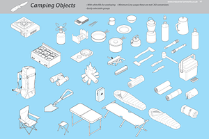 Camping Items - isometric