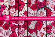 Romantic Rose Pattern Digital paper, a Pattern Graphic by jannatulpakhi (Thumbnail 1 of 3)