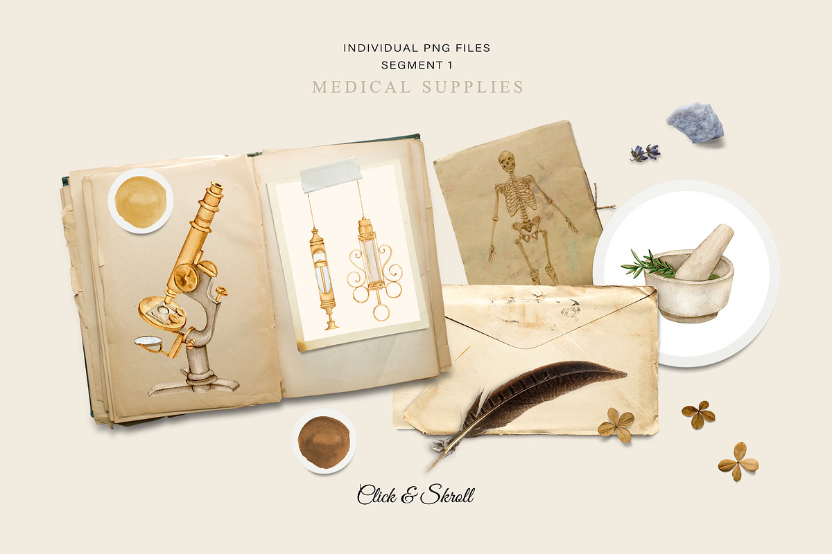 Medicine Vintage collection, a Healthcare Illustration by CrystalinaShop (Photo 2 of 10)