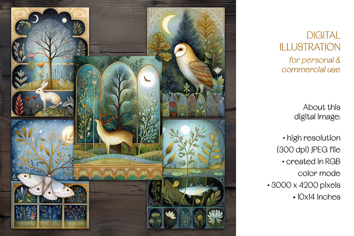 Woodland Compartments Illustrations, a Decorative Illustration by The Dutch Lady Designs (Photo 7 of 7)