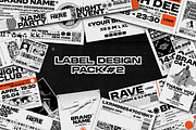 BRUTALISM LABEL DESIGN PACK 2, an Object Graphic by BonkiStudio (Thumbnail 1 of 2)