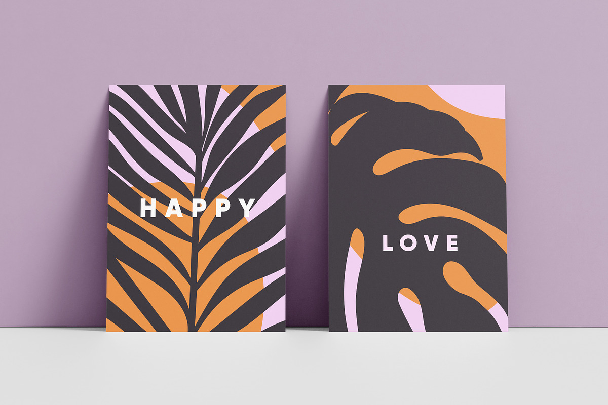 Tropical leaf posters, cards set, a Decorative Illustration by Good Studio (Photo 6 of 14)