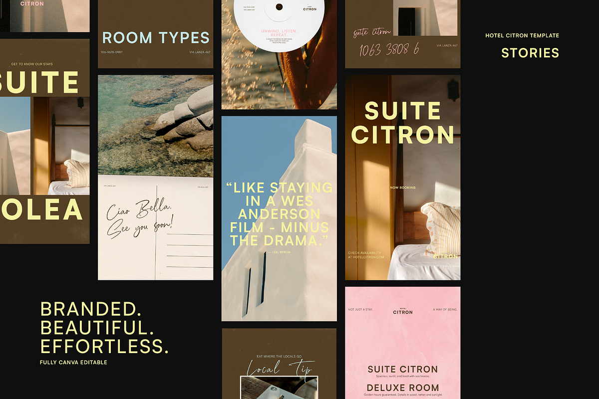 Hotel Citron - Complete Canva Kit for Boutique Stays preview 7