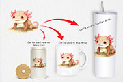 Watercolor Clipart Axolotl Wildlife, a Graphic by Artnoy (Thumbnail 4 of 5)