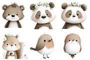 Watercolor Spring Woodland Animals, an Illustration by Designworld (Thumbnail 3 of 4)