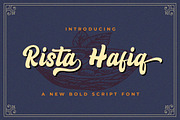 Rizta Hafiq - Retro Bold Script Font, a Script Font by StringLabs (Thumbnail 1 of 14)