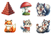 Three Little Pigs Clipart, an Illustration by CreationArt (Thumbnail 6 of 7)