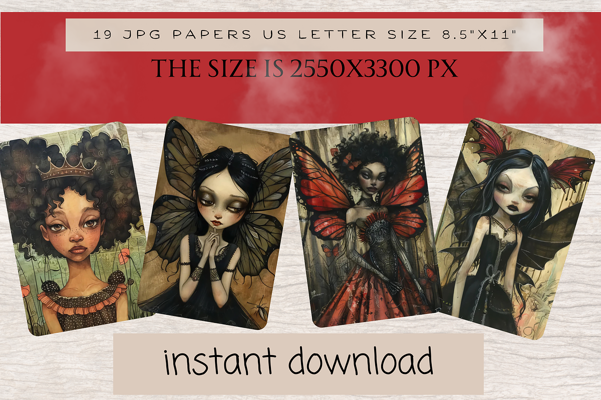 GOTHIC AND RENAISSANCE FAIRY PAPER, a Person Illustration by Daring Digies (Photo 4 of 10)