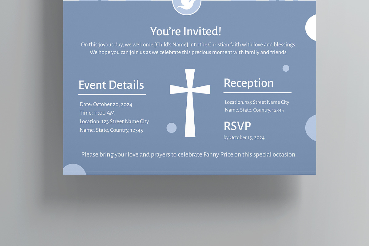 Baptism Invitation, a Stationery Template by MightyDesign (Photo 5 of 8)