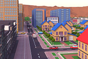 Metropolis City low poly Scene, an Architecture 3D Model by NOMODOL (Thumbnail 9 of 39)
