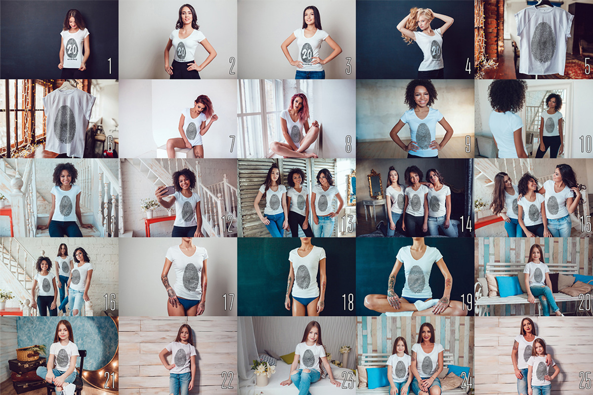 100 T-Shirt Mock-Up Bundle 2017, a Shirt Mockup by Freeman Studio (Photo 2 of 7)