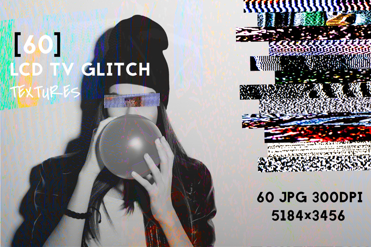 60 TV Glitch Textures, a Texture Graphic by Artem Vorotnikov (Photo 1 of 9)
