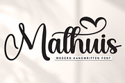 Mathuis | Script Font, a Handwritten Font by Scratchones (Thumbnail 1 of 9)