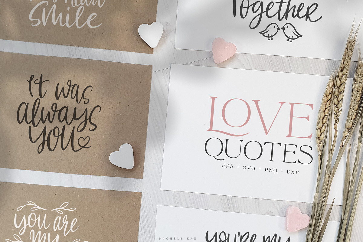 Handlettered Valentine's Love Quotes, an Illustration by Michèle Kae (Photo 1 of 10)