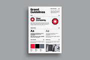 Red Black Minimalist Brand Guideline, a Print Template by graphicook (Thumbnail 1 of 3)