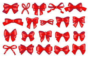 Red gift bows. Beautiful presents, an Object Illustration by YummyBuum