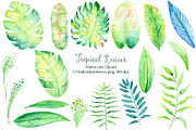 Watercolor Large Tropical Leaf, an Illustration by Corner Croft (Thumbnail 3 of 4)