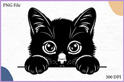 Black Cat Peeking Clipart SVG Bundle, an Animal Illustration by Gfx Expert Team (Thumbnail 6 of 18)