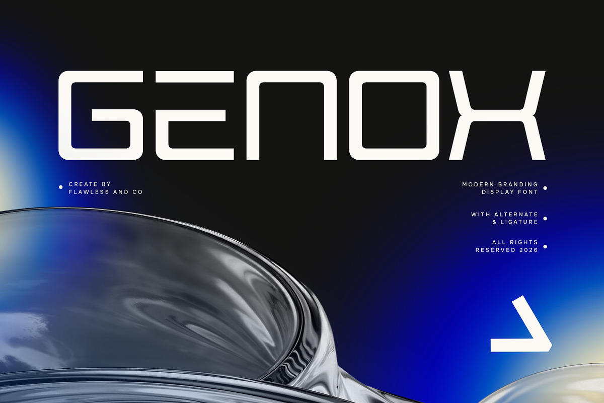 Genox - Modern Branding Display Font, a Sans Serif Font by Flawless And Co (Photo 1 of 10)