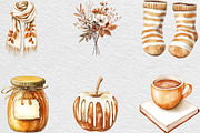 Cozy Caramel & White Fall Clipart, an Illustration by Black Bird Studio (Thumbnail 6 of 6)