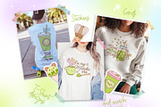 Matcha Girlies Clipart Bundle, a Food Illustration by Huxmay (Thumbnail 6 of 7)