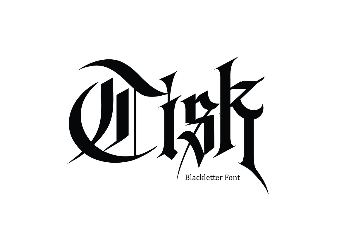 Tisk - a Blackletter Font, a Blackletter Font by Gittype (Photo 1 of 8)