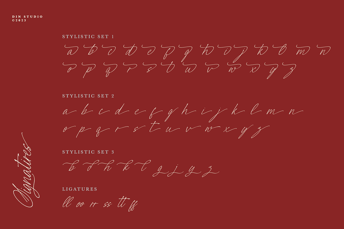 Signatires, a Script Font by din-studio.com (Photo 10 of 10)