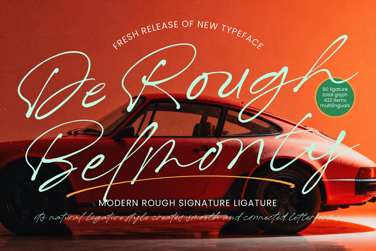 De Rough Belmonty Modern Rough, a Script Font by Letterena Studios Script (Photo 1 of 15)