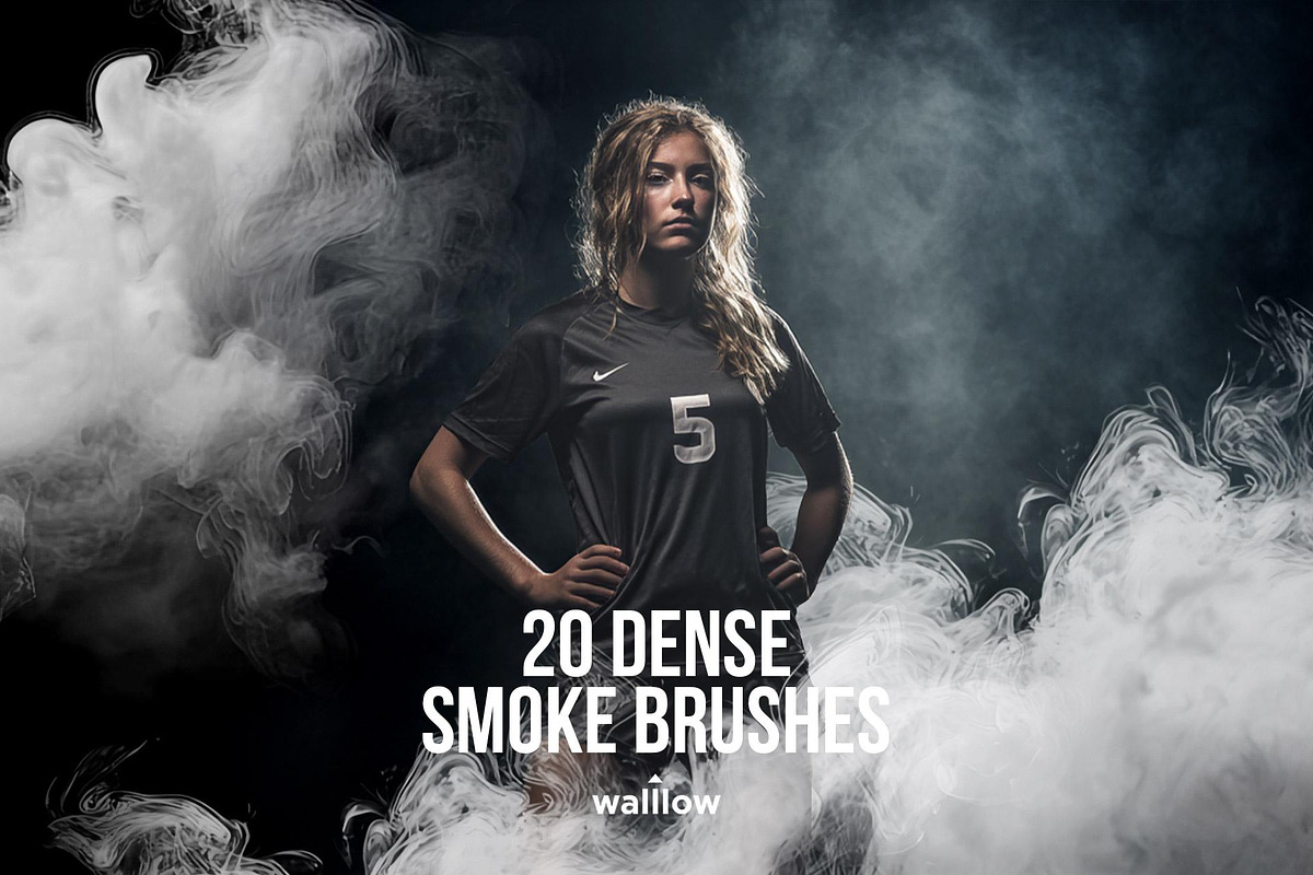 Dense Smoke photoshop brush set, a Brush Add-On by Walllow Creatives (Photo 2 of 4)