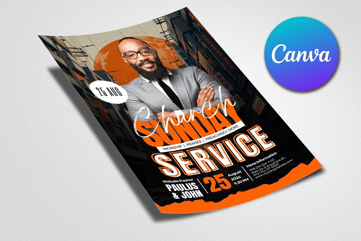 Grace Of God Sunday Church Flyer, a Flyer Template by Psd Templates (Photo 3 of 3)