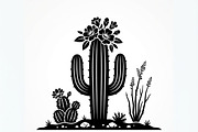 60 Desert Cactus Floral Silhouette, a Seasonal Illustration by Amazin_art (Thumbnail 35 of 35)