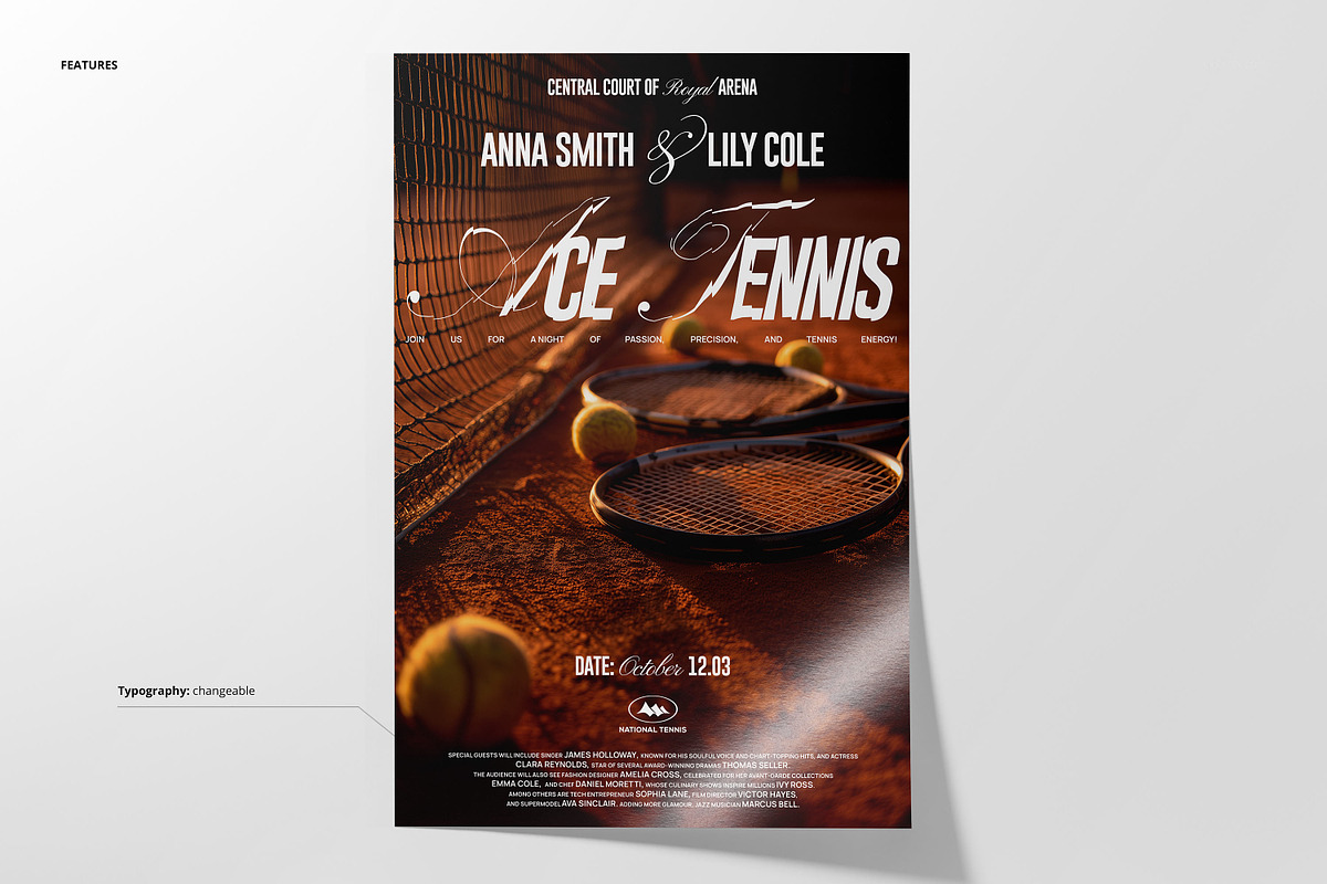 Twilight Tennis Mood Poster Template, a Poster Template by creatsy5 (Photo 2 of 4)