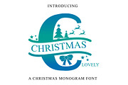 Christmas Lovely Monogram - Font, a Slab Serif Font by Densu Creative (Thumbnail 1 of 6)