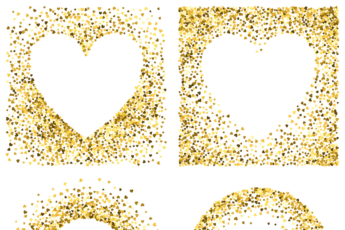 Golden hearts collection, a Pattern Graphic by ekmelica (Photo 7 of 12)
