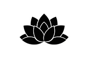 Lotus Flower Vector Icon Bundle, an Illustration by yasushie (Thumbnail 6 of 51)