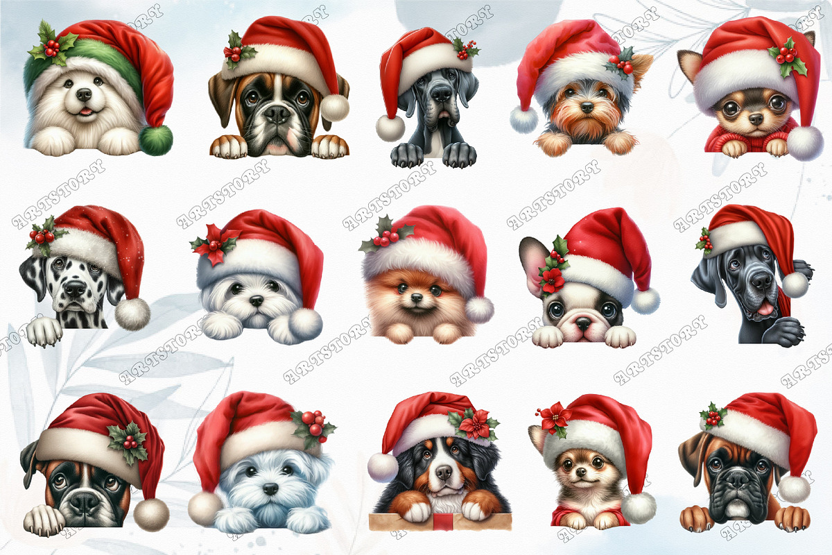 Playful Peeking Dog Breeds Clipart, an Illustration by designcity5 (Photo 2 of 5)