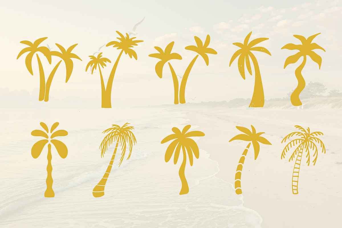 Palm tree vector design set, a Graphic by KristianStudio (Photo 3 of 8)