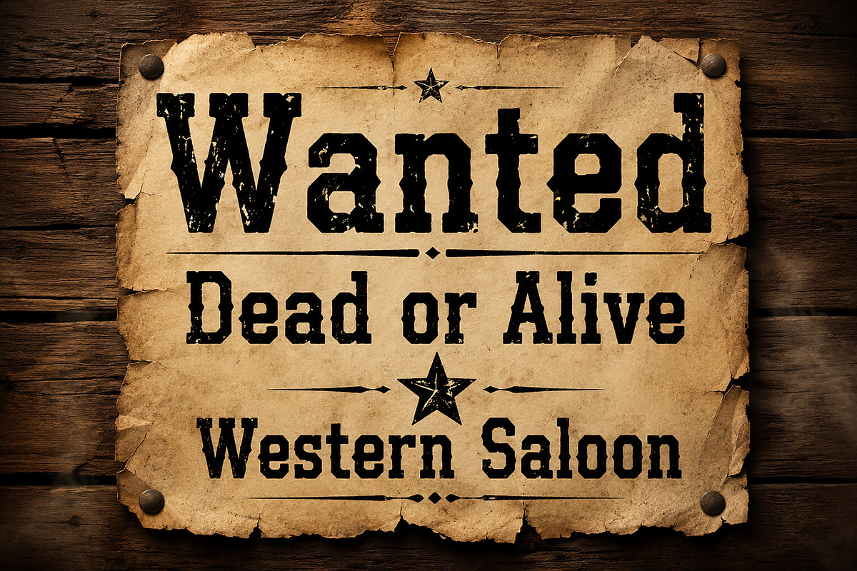 Simple Outlaw, a Serif Font by Wow Magic (Photo 4 of 5)