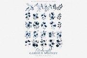 watercolor indigo blooms collection, a Decorative Illustration by Patishop Art (Thumbnail 7 of 8)