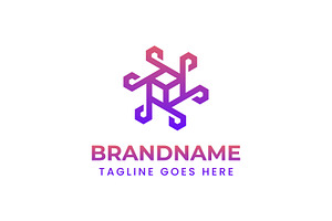 Modern Blockchain Logo, a Branding & Logo Template by Pray Art Design Studio