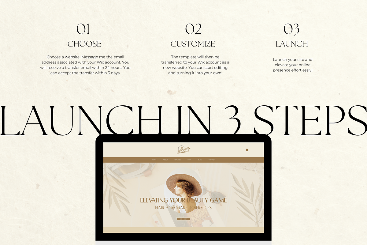 Wix Website Template Small Business, a Wix Template by Branding Babe Co. (Photo 4 of 10)